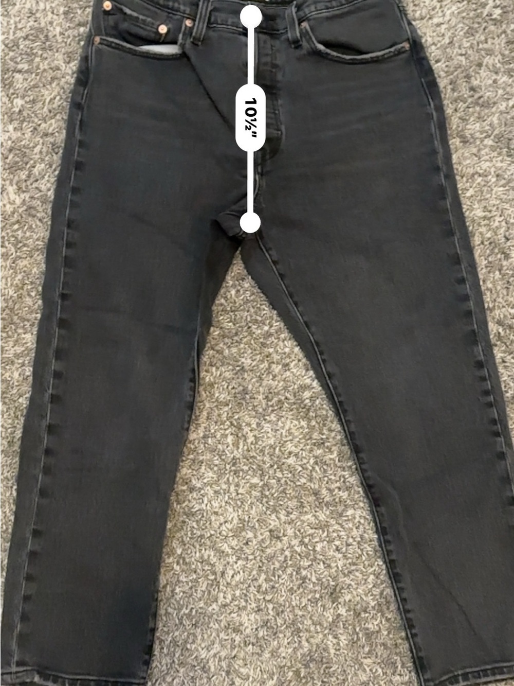 Levi's Women's 501 Black Ankle Cropped Jeans sz 31x26 - Picture 11 of 11